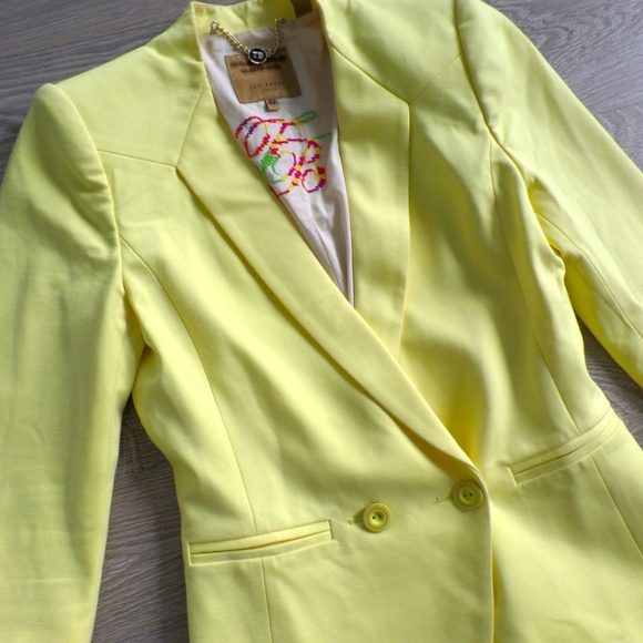 TED BAKER Women's Yellow Blazer - Picture 1 of 6